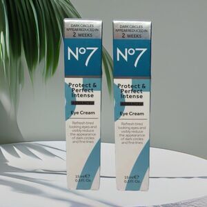 No7 Protect & Perfect Intense Advanced Eye Cream - .5 fl oz 15 mL NEW Pack Of 2